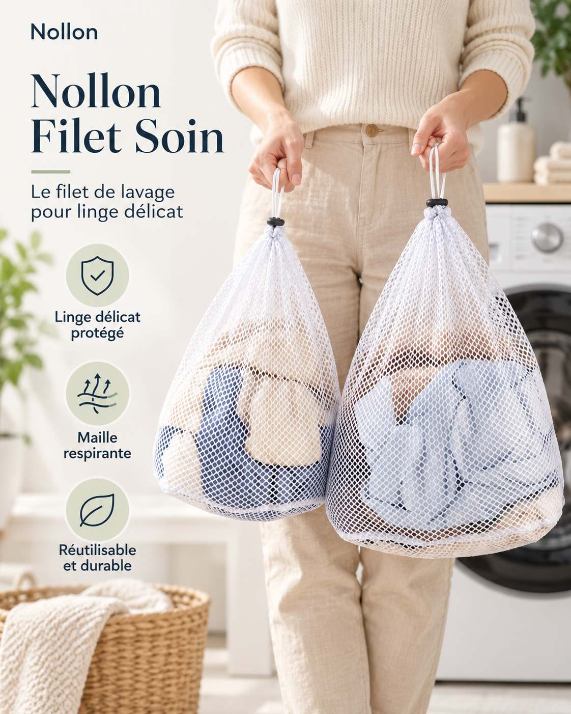 Protection douce du linge avec le Nollon Filet Soin