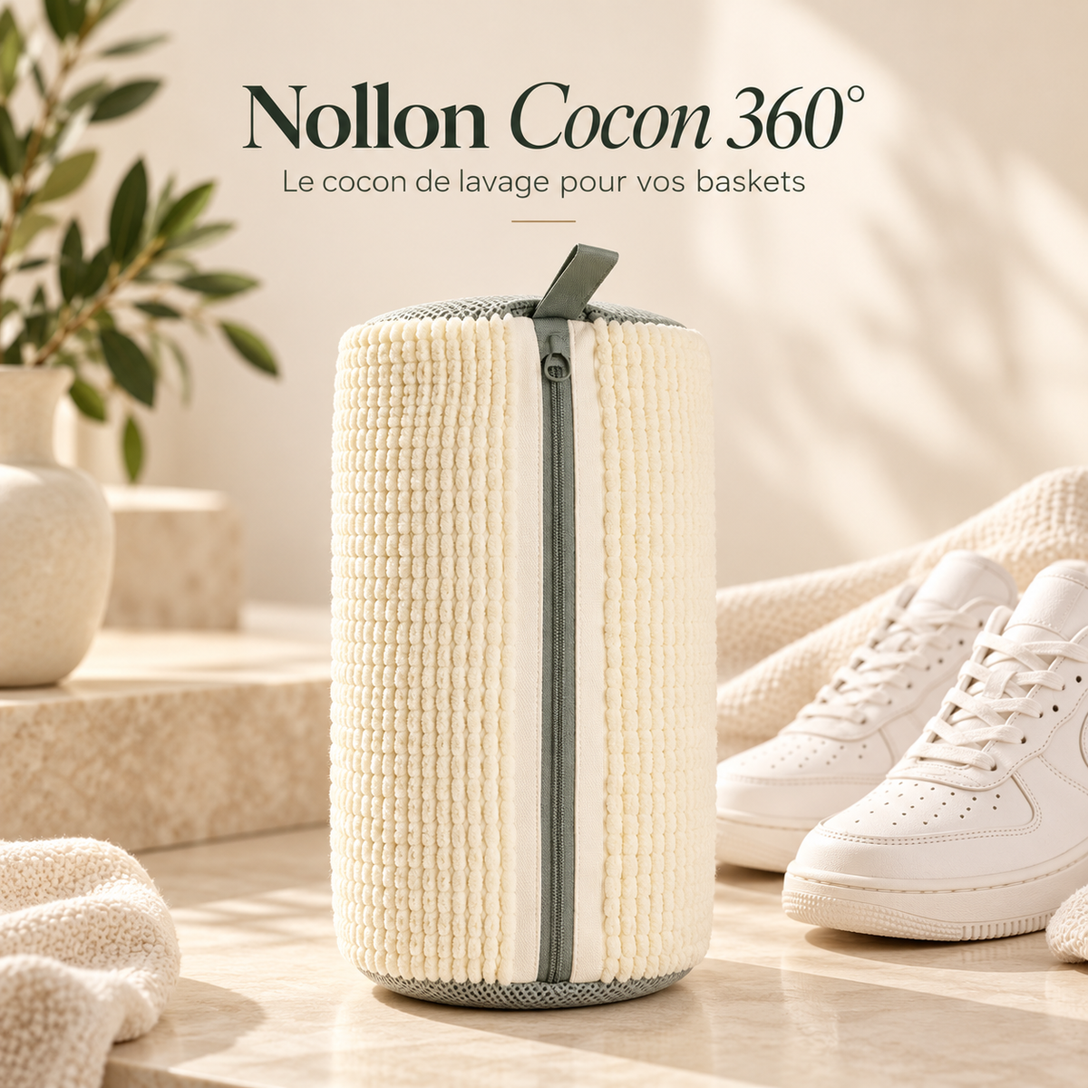 Nollon Cocon 360° – Sac de lavage pour baskets
