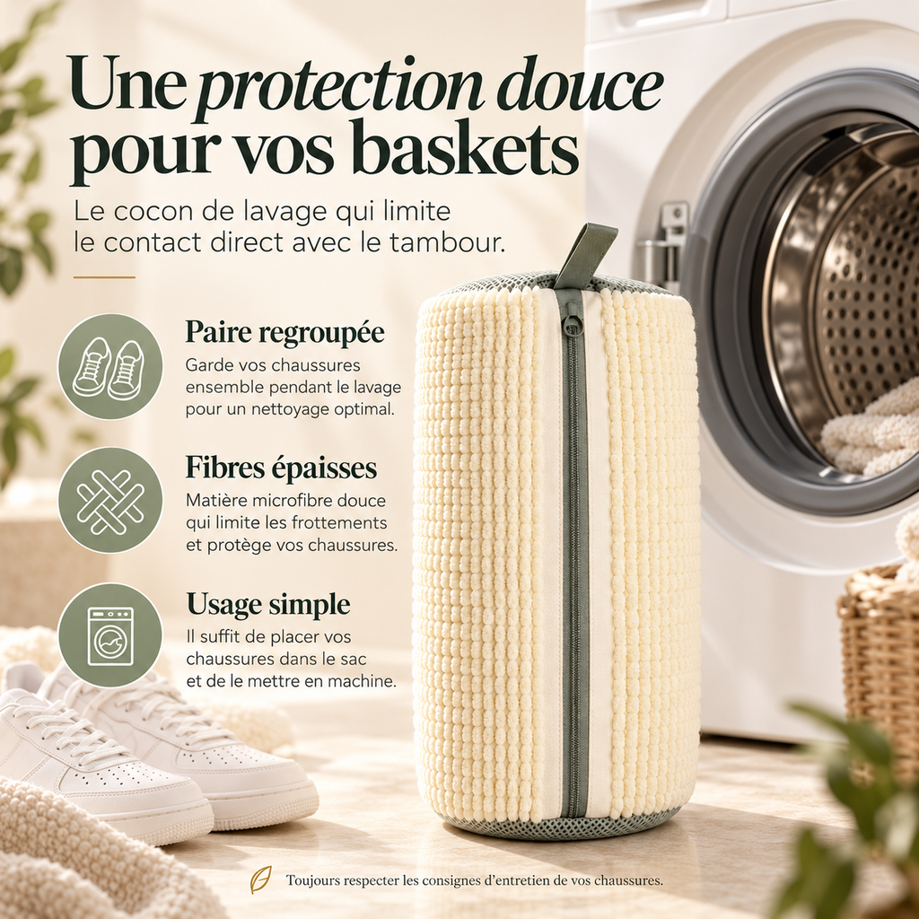 Nollon Cocon 360° – Sac de lavage pour baskets