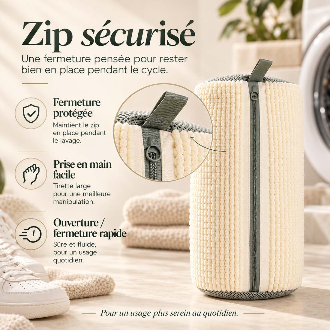 Fermeture zip du Nollon Cocon 360°