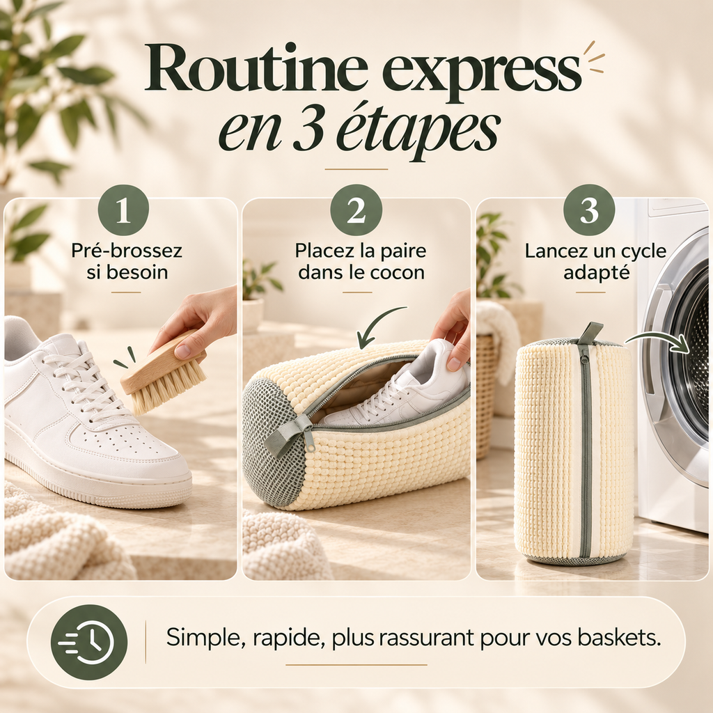 Nollon Cocon 360° – Sac de lavage pour baskets