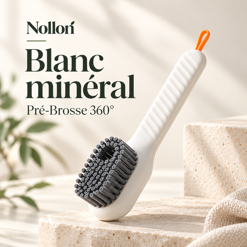 Nollon Pré-Brosse 360° – Brosse à chaussures avec réservoir