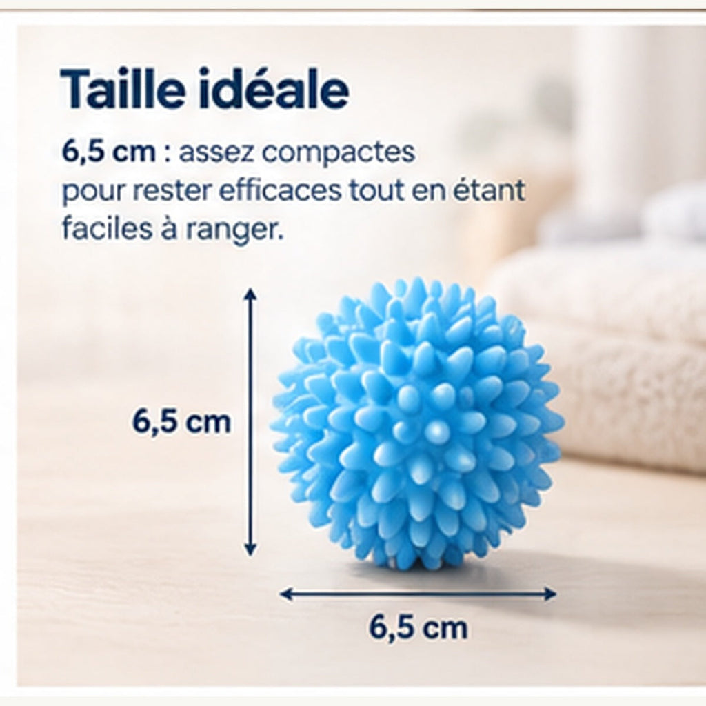 Dimensions des Nollon Sphères Lavage 360° : 6,5 cm